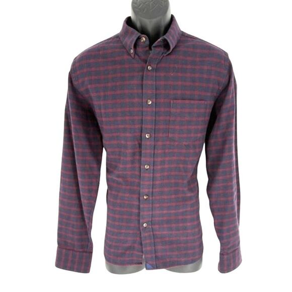 UNTUCKit Red and Blue 100% Cotton Long Sleeve Button Up Shirt - Medium - Picture 1 of 7